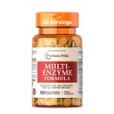 Puritan's Pride Multi-Enzyme Formula, Digestieve Hulp voor Proteïne, Vet, en Koolhydraten, Dieetsupplement voor spijsvertering en gezonde Gut Support, 50 dagen levering, 100 Gemakkelijk doorslikken gecoate tabletten