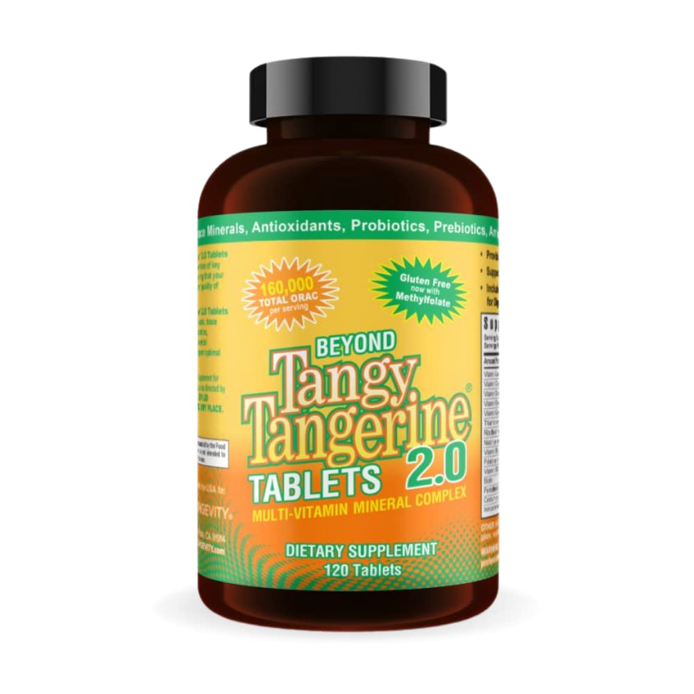 Youngevity Beyond Tangy Tangerine 2.0 Multi-Vitamine & Mineral Complex - Made with Natural & Whole Foods 