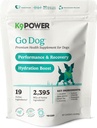K9 Power Go Hond Hydration & Performance Drink Mix 1 lb - Active Dog Supplement for Muscle Function, Endurance, Recovery, with Electrolytes Support