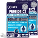 Probiotique extra-fort pour la santé digestive et le soutien immunitaire, 60 milliards de CFU et 15 souches, probiotiques pour la santé de Gut pour les hommes et les femmes soutient la constipation occasionnelle, la diarrhée, le gaz et le ballonnement, 60CT