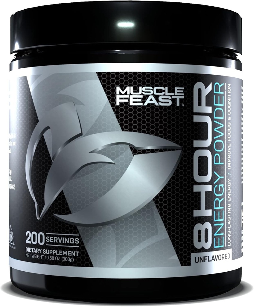 Muscle Feast 8 Uur Energie Alle natuurlijke Keto-vrienden Sugar-Free Zero Calorie, Unflavored, 300g