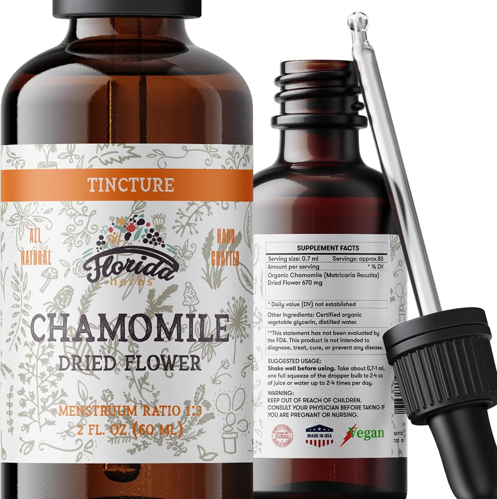 Kamille Tinctuur, Biologische Kamille Extract (Matricaria Recutita) Bloemen