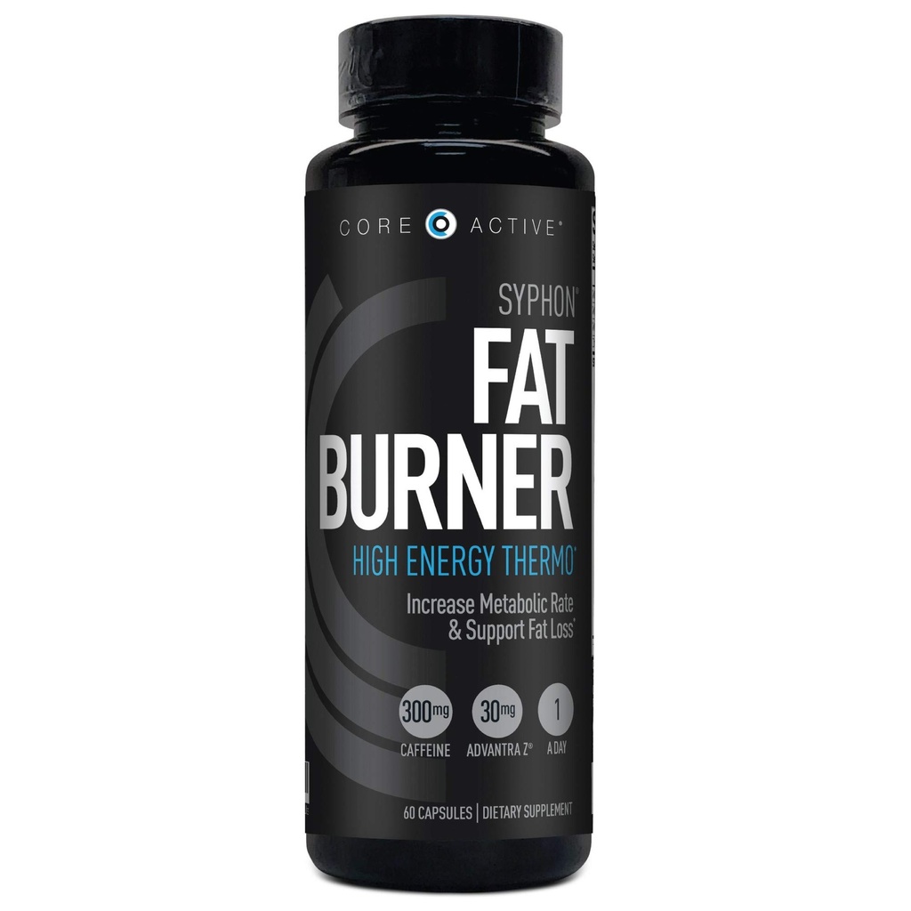 Core Active Syphon Thermogenic Fat Burner voor mannen, Keto Pillen, Advantra Z voor energie, Focus, Appetite Control, verhoging van de stofwisseling spier toning supplementen, gewichtsverlies pillen voor vrouwen - 60 capsules