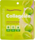 Collagelee Collagen Gummies - Colagène Marine Candy avec vitamine C, acide hyaluronique, et biotine pour la peau hydratée, jeune et plumpe - Collagène coréen Snacks (Shine Muscat Raisin)