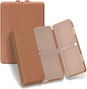 FYY Daily Pill Organizer,7 Compartments Portable Pill Case Travel Pill Organizer,[Folding Design] Pill Box voor Purse Pocket om vitamines vast te houden, Cod Lever Olie, Complementen en Medicatie-Brown