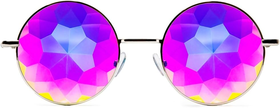 GloFX Stel je voor Kaleidoscope Glazen - Metal Frame - Rainbow Diffractie Rave EDM Festival