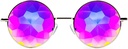 GloFX Stel je voor Kaleidoscope Glazen - Metal Frame - Rainbow Diffractie Rave EDM Festival