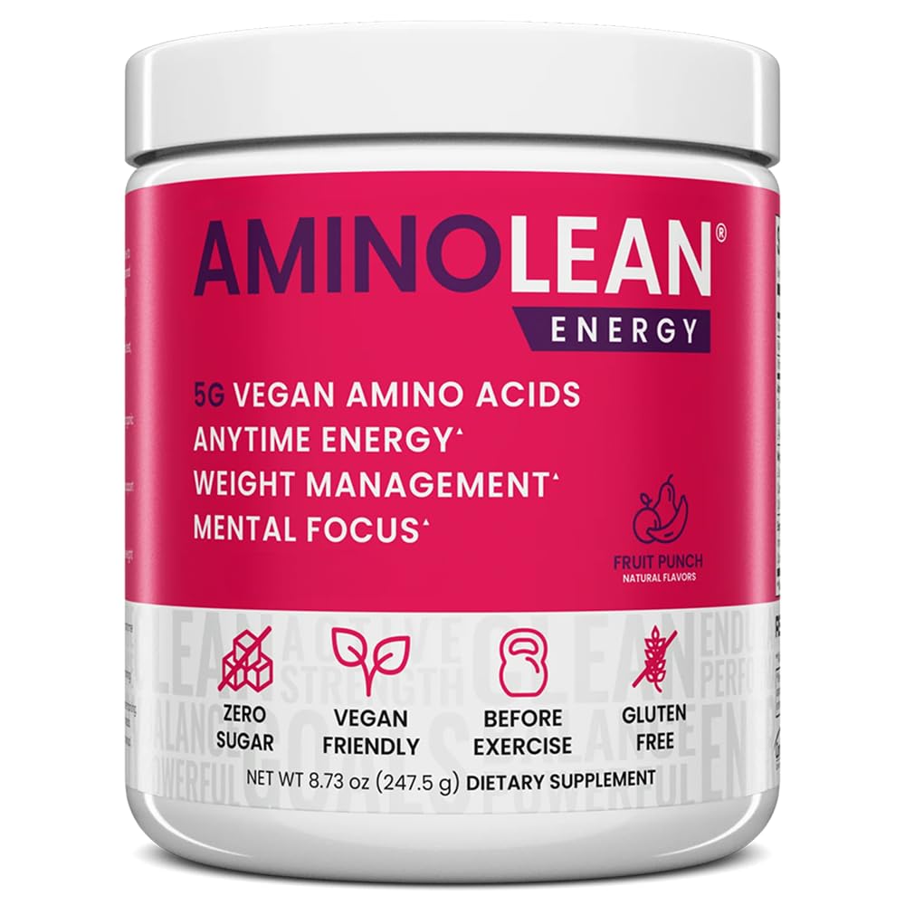 RSP NUTRITION Aminolean Pre Workout Powder, Amino Energy & Weight Management met Vegan BCAA Aminozuren, Natural Cafeïne, Preworkout Boost voor mannen & Women, 30 Serv