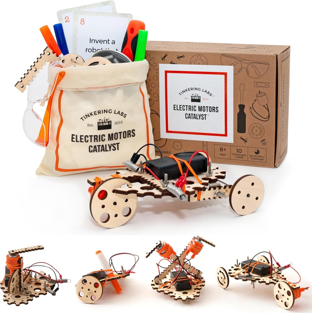 Kit d'ingénierie de la robotique Designé par des scientifiques de 50 pièces Plus de 10 projets STEM pour enfants de 8 à 12 ans Apprendre l'électronique, la science