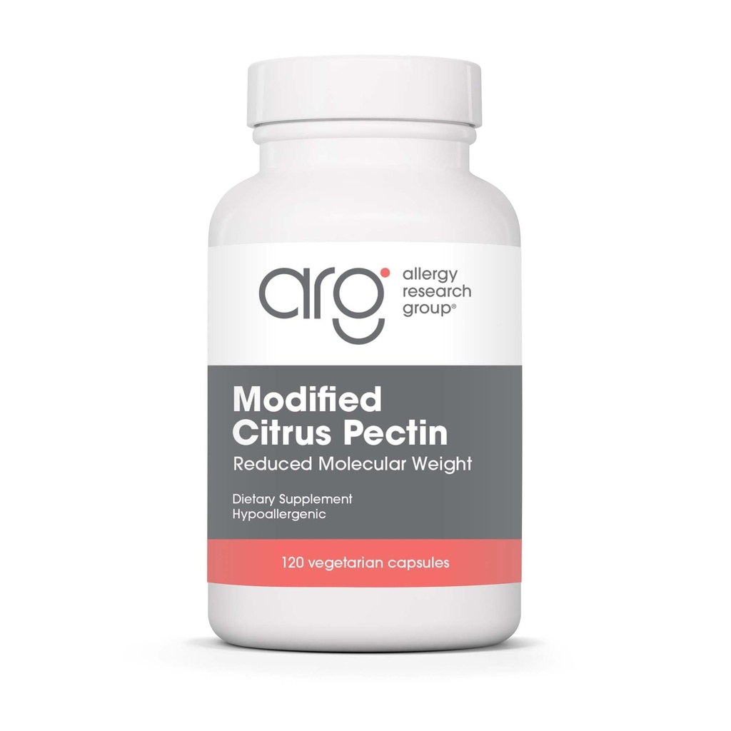 Allergie Onderzoeksgroep Gemodificeerde Citrus pectine - Dieetsupplement voor natuurlijke detox en reiniging, Citrus pectine poeder Capsules met verminderd moleculair gewicht - 120 Vegetarische Capsules