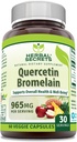 Secrets à base de plantes Quercetin 800 Mg avec Bromelain 165 Mg Supplément.