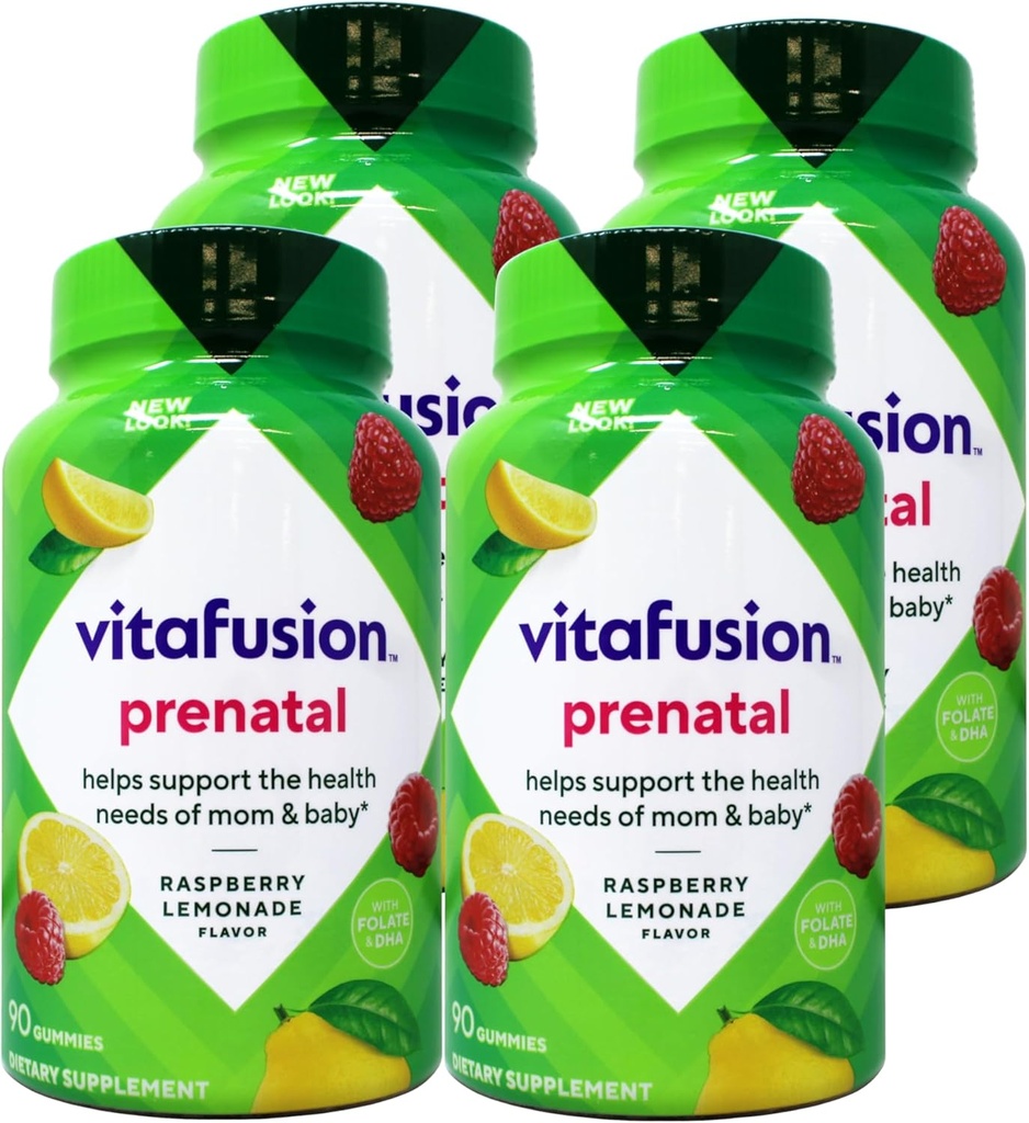 VitaFusion PreNatal Gummies, 90 Count (pakket van 4)