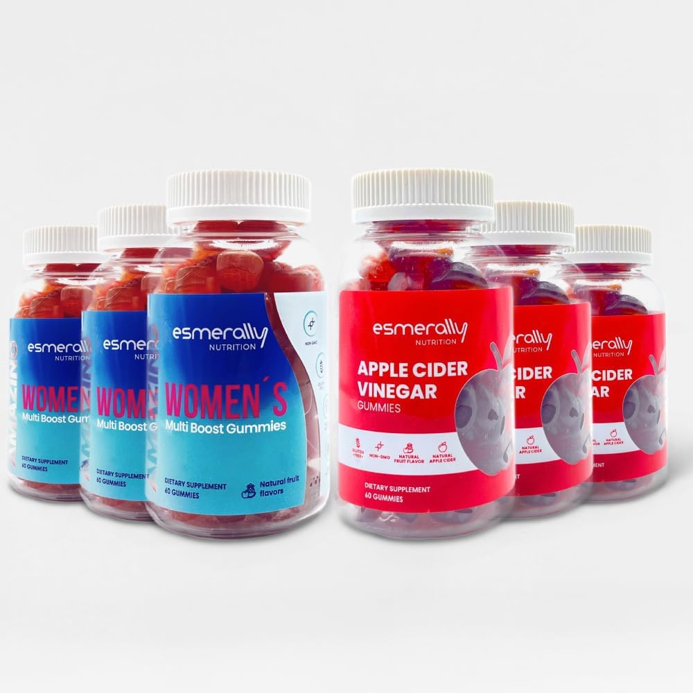 Women's Pack x 6 - Multivitamin for Women - Apple Cider Vinegar Gummies - 360 Multivitamin Gummies - Vitamins for Women - Natural Fruit Flavor - Gluten Free & Non GMO - Women Multivitamin