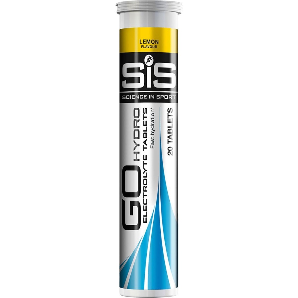 SIS Hydro Electrolyte Drink Tablets, Electrolyte Tabs voor hydratatie, Enhanced Endurance Sports Drink voor hardlopen, Fietsen, Triathlon, Lemon - 20 tabletten - 1 verpakking