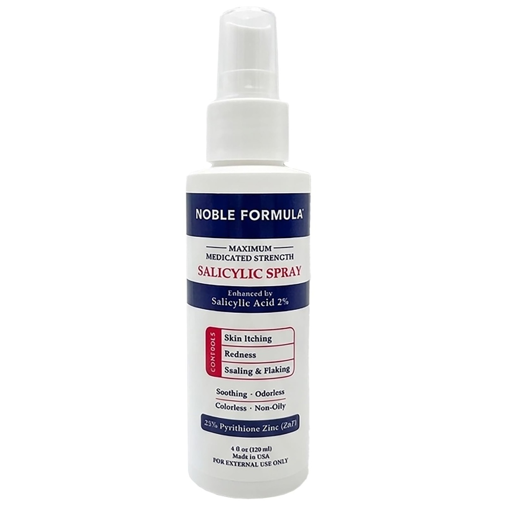 Noble Formula Salicylzuur Spray met Pyrithionzink (ZnP), 4oz (120ml)