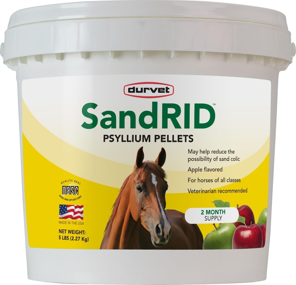 Durvet 699627 Pellets de psyllium sableux, 5 Lb, 5 livres (paquet de 1)