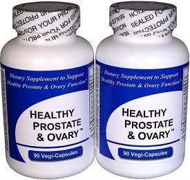 Gezonde prostaat en ovarium - (2 flessen bevatten een totaal van 180 Vegi-Capsules) - Geconcentreerde plantaardige Blend - met Crinum Latifolium, Vegan Kosher Caps. Prostaat Kruiden voor optimale ondersteuning*