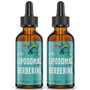 Supplément Berberine HCl 3000 mg - Liposomale Berberine HCl Liquide - Activateur AMPK avec Curcuma, Ceylan Cinnamon, 12 Ingrédients naturels - 4 fl oz