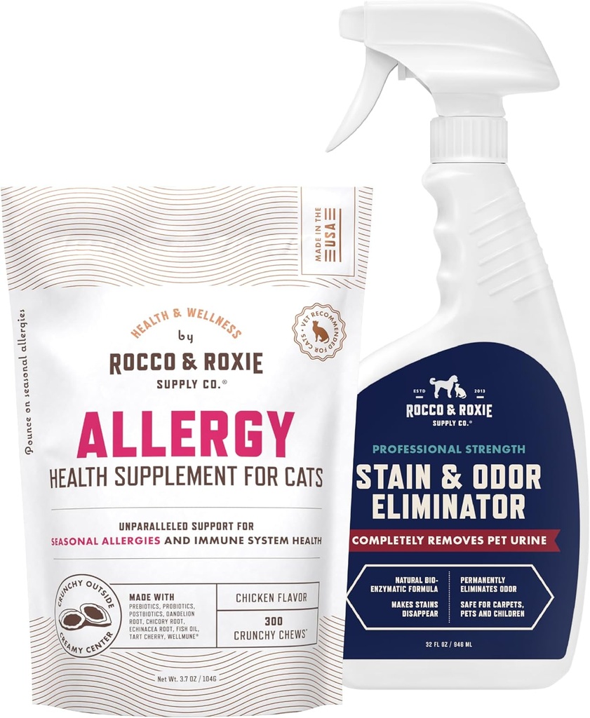 Rocco & Roxie Allergiesupplementen & Stain & Odor Eliminator Bundle