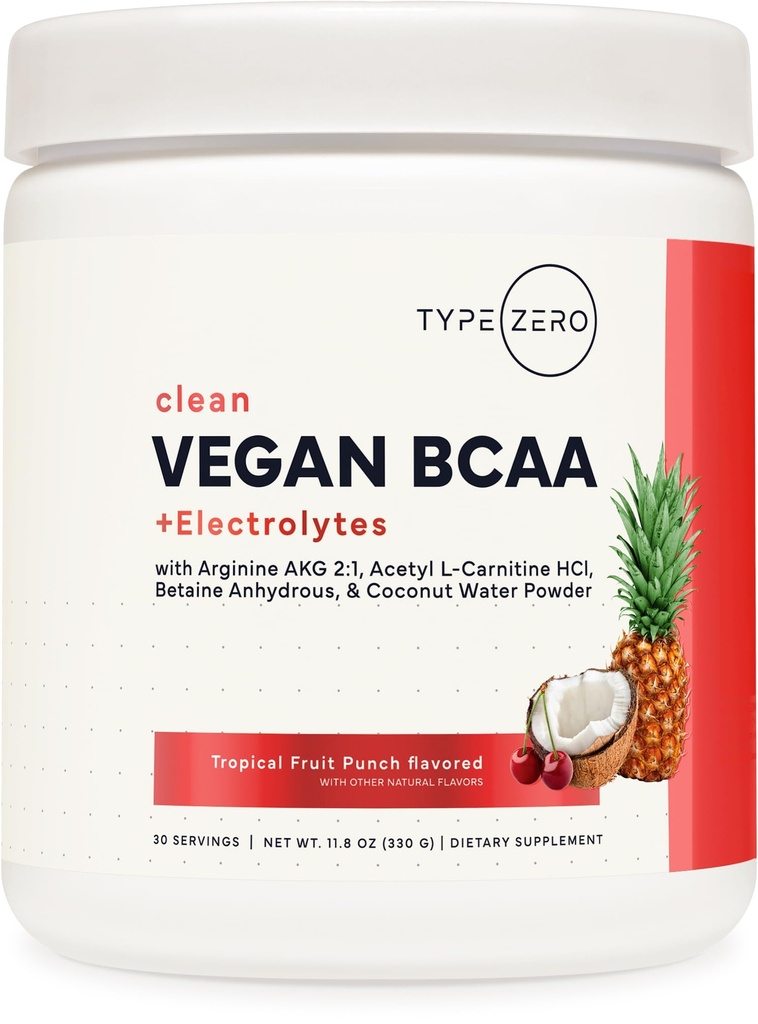 Type Zero Ultra Clean Vegan BCAA Powder + Electrolytes (Tropical Fruit Punch 