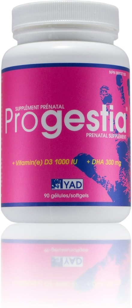 Progestia Prenatale vitamines voor vrouwen met Omega-3 vetzuren EPA, DHA, foliumzuur, ijzer, vitamines en voedingsstoffen voor pre-gedurende, & na de zwangerschap (90 pillen 3 maanden levering).