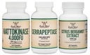 Nattokinasesupplement (120 capsules), Serrapeptase (120 capsules), Citrus Bergamot (60 capsules)