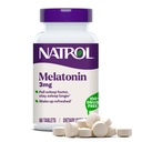 Natrol Melatonine 3 mg, Dieetsupplement voor rustgevende slaap, Slaapsupplementen voor volwassenen, 60 Melatonine tabletten, 60 dagen Supply