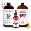 LIQUIDHEALTH High Performance Vitamin Bundle voor volwassenen met Mega Energy B-complex, Complete Multivitamine & Organic Vitamin B12 Drops - Boost Natural Energy & Improve Athletic Performance