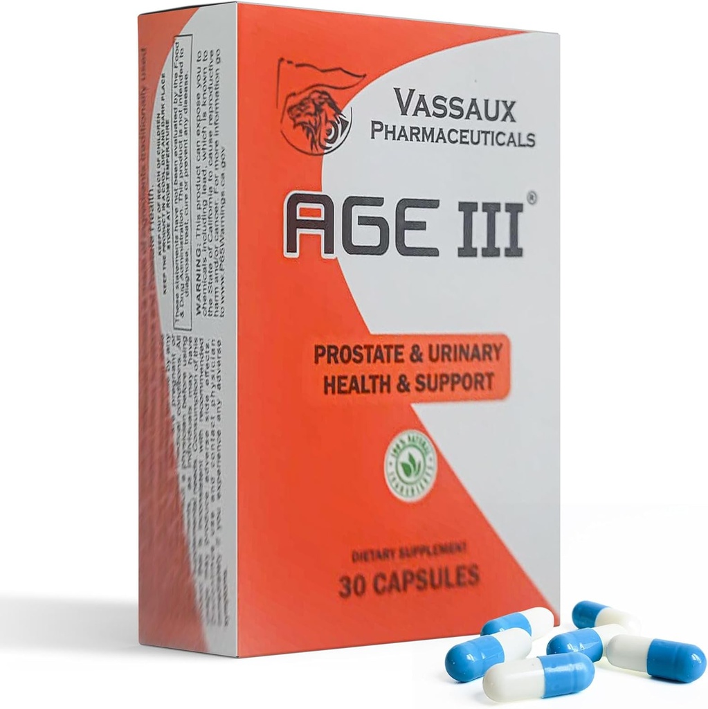 Leeftijd III - Natuurlijke Prostaat Gezondheid Formule - Serenoa Repens, Pygeum Africanum, Cucurbita Pepo Blend voor BPH Relief - Vergrote Prostate