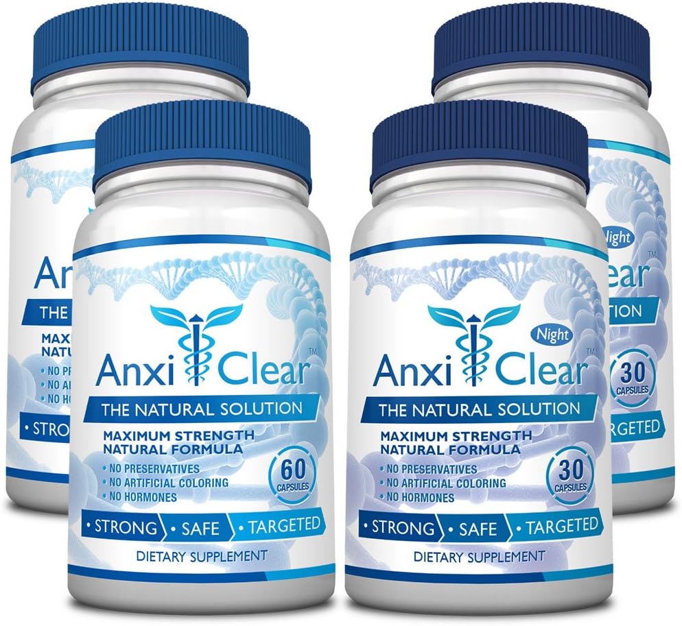 Consumer Health AnxiClear - Boosts Mood, kalmeert de geest, verhoogt serotonine niveaus - 5-HTP, L-thianine - 2 dagen + 2 nacht