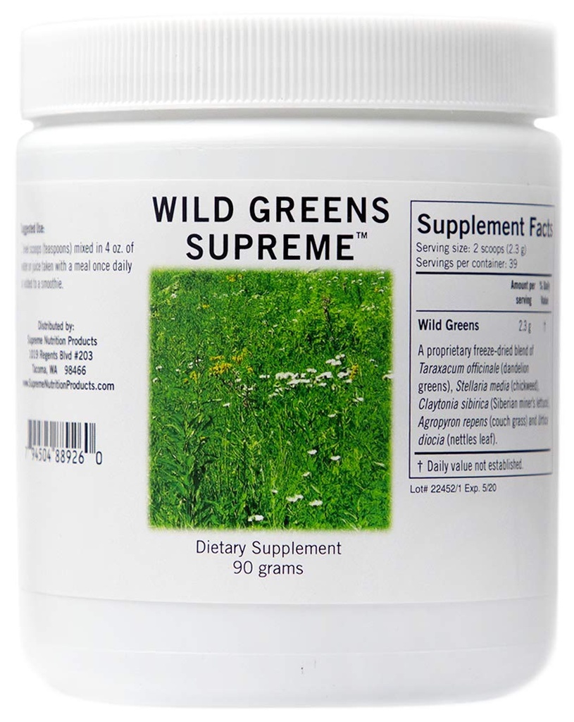 Supreme Nutrition Wild Greens Supreme, Pure 90 Grams Herbal Combination Powder