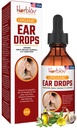 Biologische oorolie voor oorinfecties - Natuurlijke oordruppels voor infectiepreventie, Swimmer's Ear & Wax Removal - Kids, Adults, Baby, Dog Earache Remedy - met Mullein, Knoflook, Calendula, Made in USA