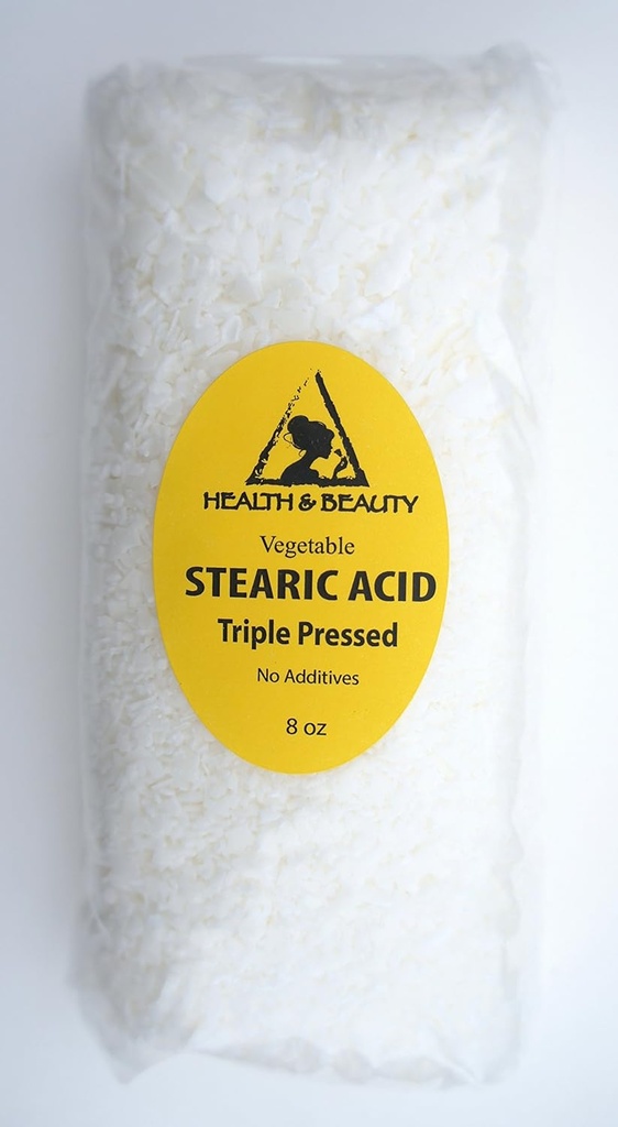 Stearinezuur Plantaardige Triple Geperst Cosmetisch Grade Pastilles Beards 100% Zuiver door H&B Oils Center (8 oz)