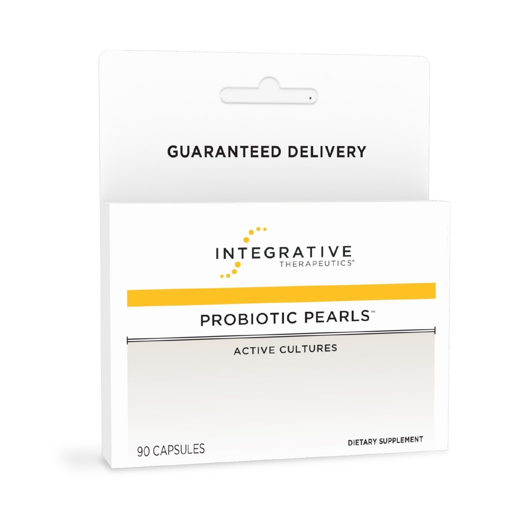Thérapeutique intégrative Perles probiotiques - Supplément digestif quotidien pour le soutien de la santé de Gut* - Capsules probiotiques pour le soutien de la santé immunitaire* - Sans soja - 90 Nombre (90 portions)