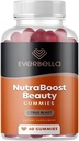 Nutraboost Beauty Gummies, Vegan Collagen Booster, Biotine, Huidhaar en Nagels, Vitamine A, E, C, Citrus smaak, 30 dagen levering, Suikervrij