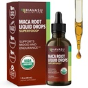 Biologische Maca Root Liquid Drops - Ondersteunt Hormone Balance, Mood, en energie bij vrouwen en mannen - Lepidium Meyenii ter ondersteuning van prestaties en vitaliteit - Non-GMO, Veganist, Unflavored - 60 Servers