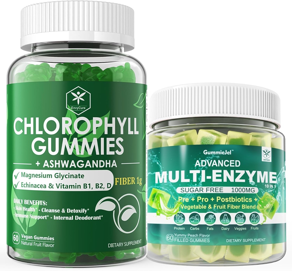 Enzymes digestifs Gommies et fibres de chlorophylle Gommies