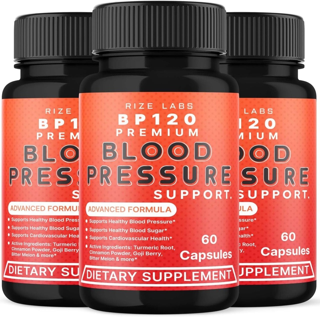 rize labs (3 Pack) BP120 Premium Dietary Supplement, BP120 Premium Tablets Ondersteunt Ontsteking, BP120 Premium Versterken Ondersteuning Pillen, BP120 Premium Maximale Sterkte Reviews (180 Capsules)