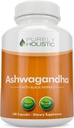 Pure Holistische Biologische Ashwagandha 1300mg - 180 Vegan Capsules - 650mg Ashwaganda per capsule - 3 maanden Levering - Hoge sterkte Ashwaganda Wortel Extract met zwarte peper