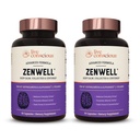 Live Conscious KSM-66 Ashwagandha Supplement w/L Theanine & AlphaWave - ZenWell Everyday Stress Relief, Cognitive, Brain Health - Ashwagandha for Men & Women - 60 Capsules (2-pack)