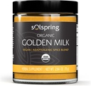 Dr. Mercola Solspring Organic Golden Milk Kruidensupplement, 2,64 Oz. (75 g), Vegan Spice Blend with Turmeric & Gember, Non GMO, Glutenvrij, Sojavrij, USDA Organic