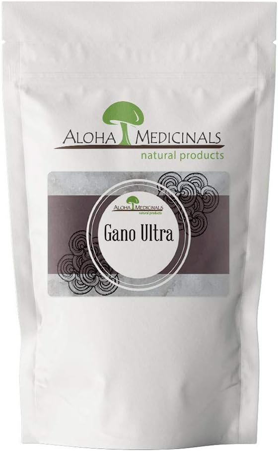 Aloha Medicijnen Gano Ultra, Gecertificeerde Biologische Paddestoel Supplement, Natuurlijke Gezondheid Supplement, Zak van 1 kg Poeder