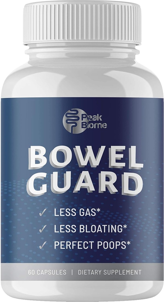 Bowel Guard - Plant-based Active Digestive Enzyme Supplements with Probiotics - Probiotic Digestion Aid - for Bloating and Gas - 30-Day Supply - Paleo - Keto - 60 Ct