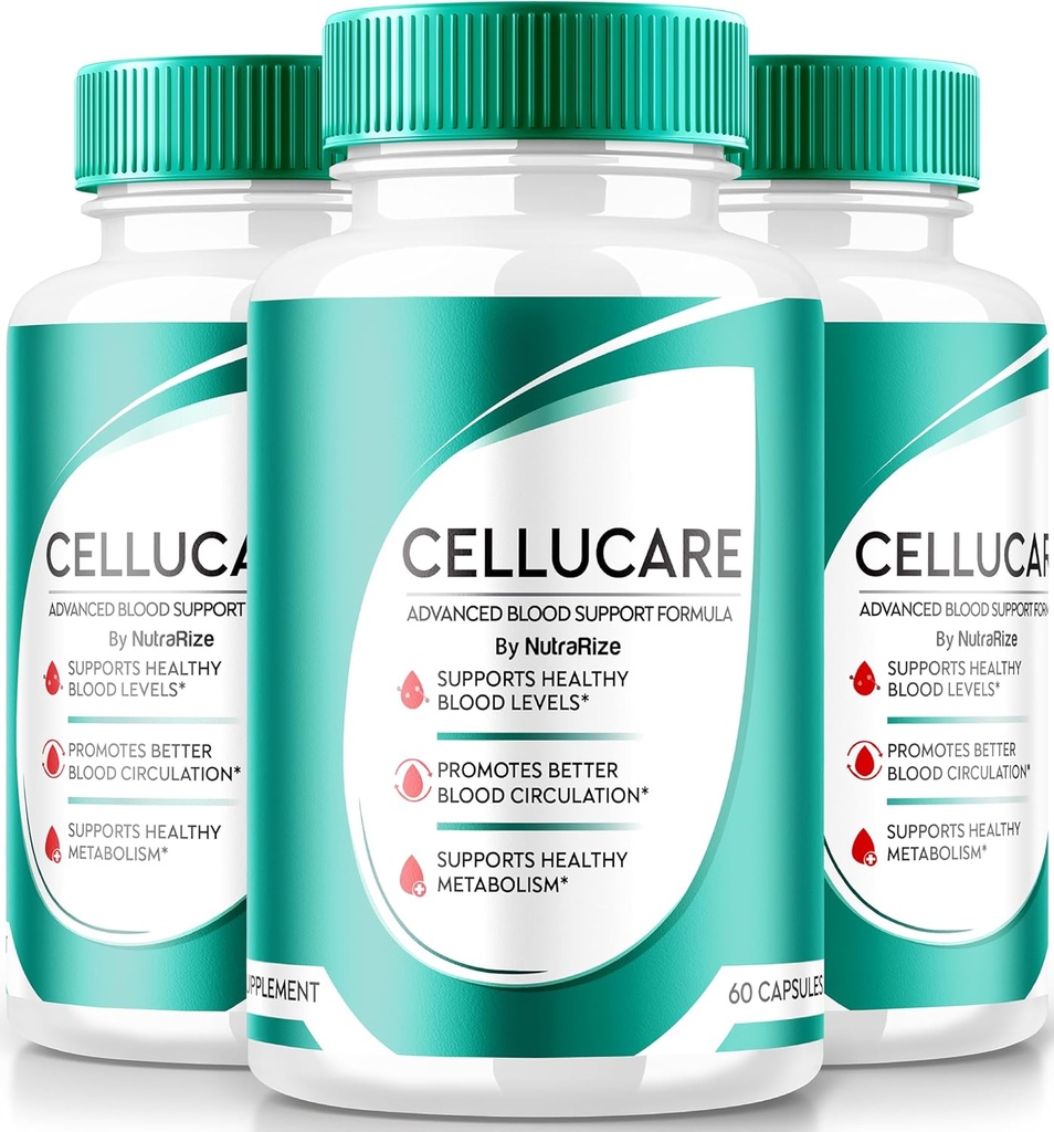 (Pack of 3) Cellucare Capsules, The Powerful Blood Support, Maximale Power Formula voor het onderhouden van gezonde niveaus, Alle natuurlijke pillen om de gezondheid te verbeteren, Cellu Care Tablets Reviews (180 Capsules)