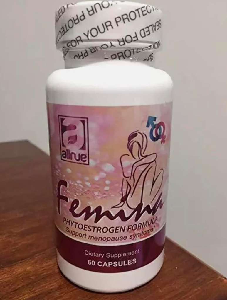 Femina fyto-oestrogeen Formule Ondersteuning Menopauze symptonen menopauze 60 Capsules 1 maand behandeling