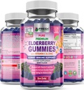 FRESHARE Vlierbes Gummies met vitamine C, Zink & Sambucus Vlierbes 30:1 Extract - 100% veganistisch - Immune Ondersteuning voor volwassenen en kinderen - 120 Graaf Gummy Supplement
