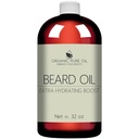 Ongeparfumeerde baardolie - Natuurlijke, niet-GMO, gezichtshydraterende en conditionerende olie Blend - 32 oz - Bulk Gesized, bevordering van groei en zijdezachte glad haar - Jojoba, Argan &amp; More
