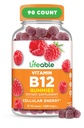 Vitamine vivante B12 Gommies pour les adultes $ 1000 mcg $ Grande dégustation B12 Vitamines $ Non-OGM, Végétalien B12 $ pour l'énergie et le métabolisme $ 90 Gommies
