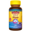 Nature made Wellblends Back To Sleep, Lower Dose Melatonine 1 mg, L theanine 100 mg en GABA 100 mg, Sleep Supplement, 40 Fast Solution Tablets