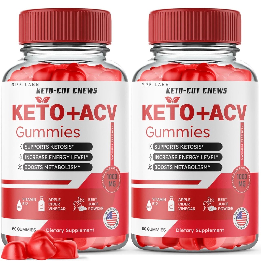 (2 Pack) Keto-Cut Kauwen ACV Gummies - Keto-Cut Kauwt Premium Keto ACV voor gevorderd gewichtsverlies, Keto + ACV Gummy, Keto Cut Kauwt Maximale sterkte Supplement, KetoCut Kauwt Reviews (120 Gummies)